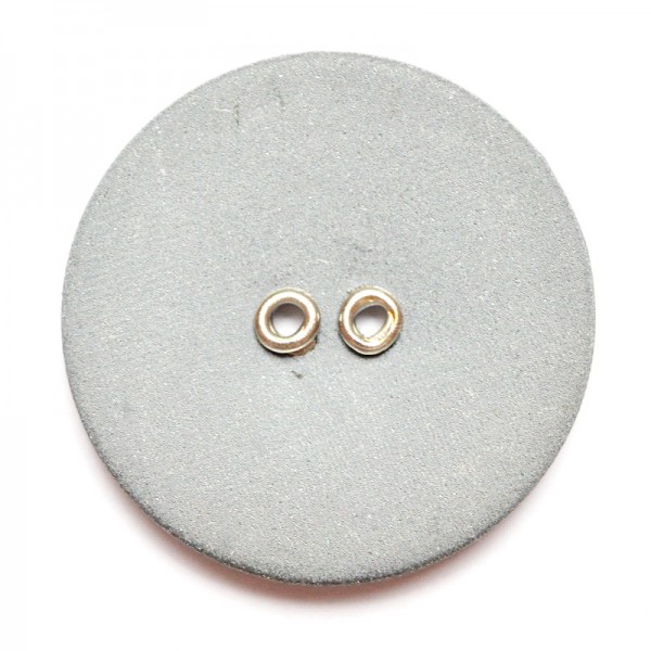reflektierender, runder Knopf, 18 mm, grau *Letztes Stück*