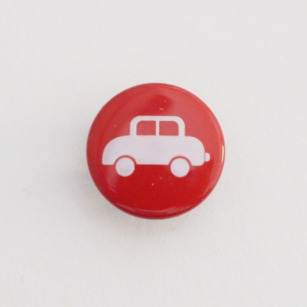 Druckknopf, Auto rot, 10 mm