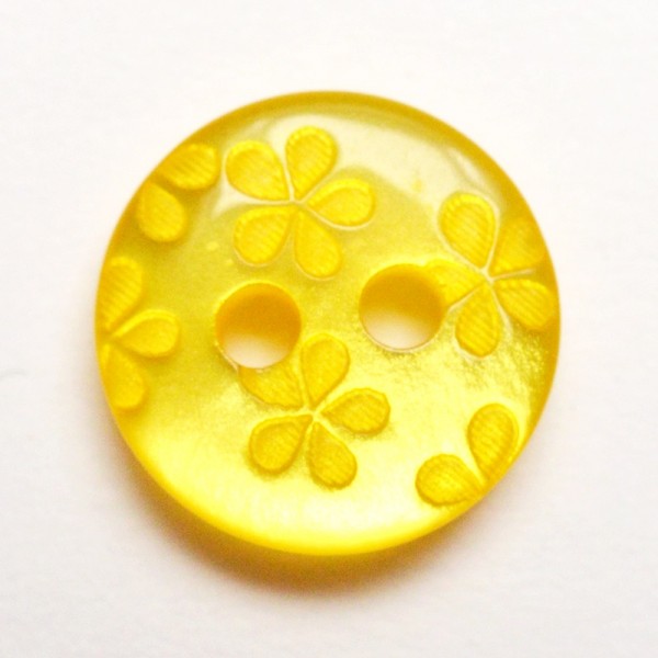 Knopf Blumenwiese, gelb