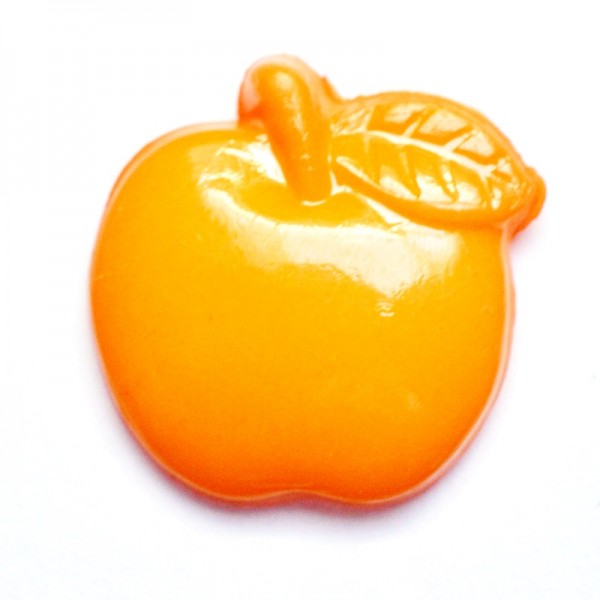 Knopf Apfel, orange