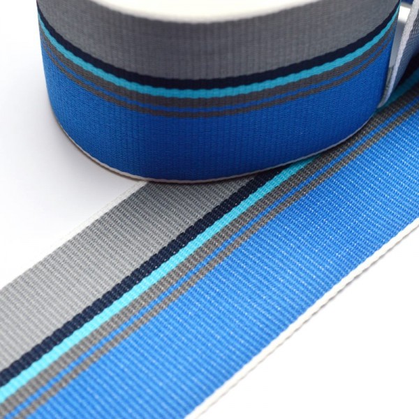 Gurtband, blau-grau, 5 cm breit *Letzte 1,6 m*