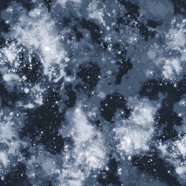 Digitaldruck Weltall dunkelblau, Baumwollstoff, waschbar bei 60°