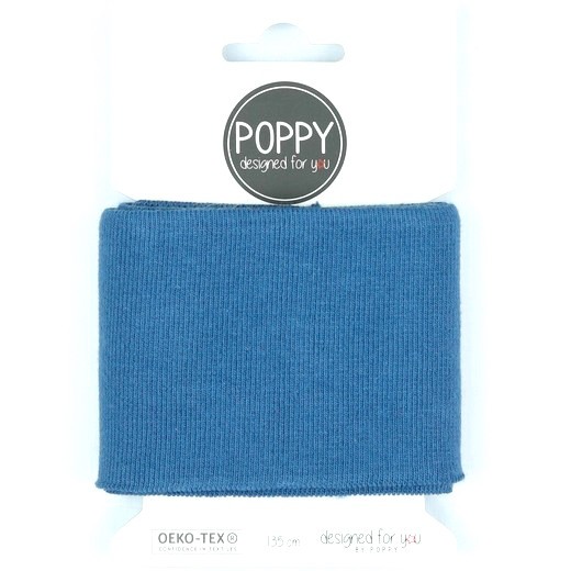 Poppy, Strickbündchen jeansblau, 135 cm