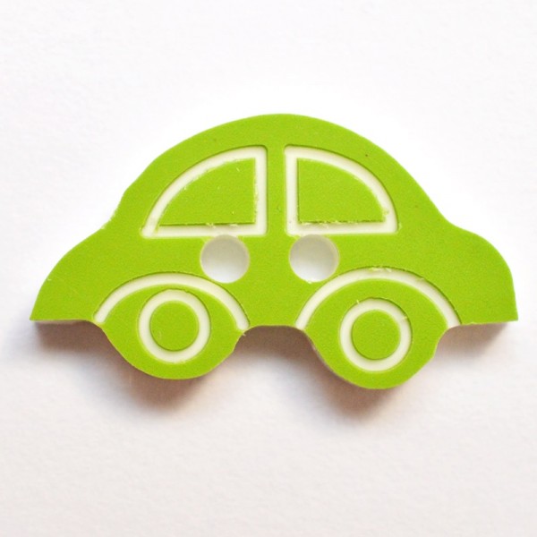Knopf Auto, grün