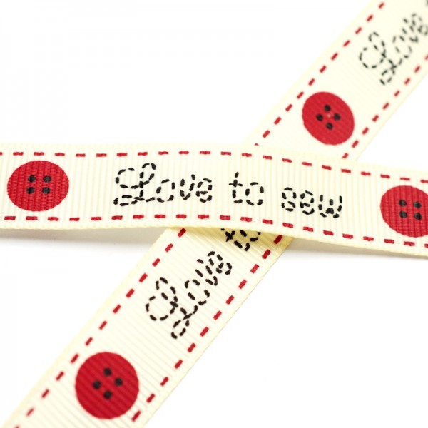 Love to sew, Ripsband