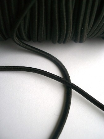 Gummischnur, 3 mm, schwarz