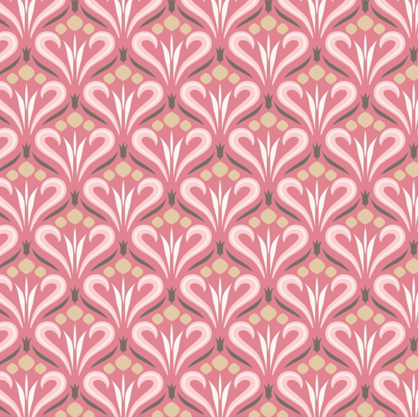 Viskose-Webstoff, Blumenrauten rosa, Digitaldruck