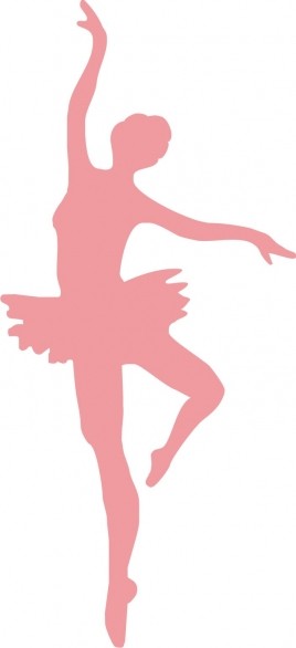 Velouraufbügler Ballerina, rosa