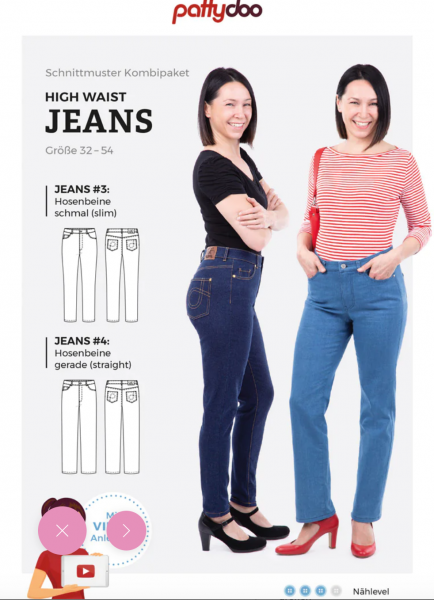 Jeans #3 & #4 - Kombi-Paket regular waist, slim/straight legs by Pattydoo