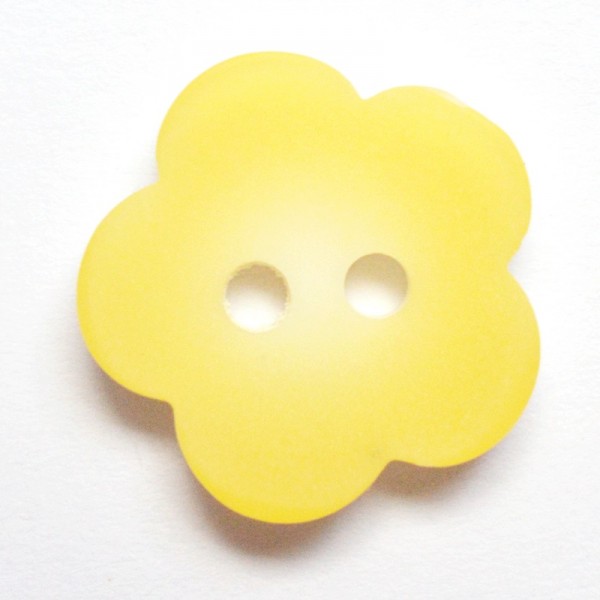 Knopf Blume, matt, gelb