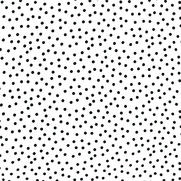 Viskose-Webstoff, Small Dots schwarz auf weiß
